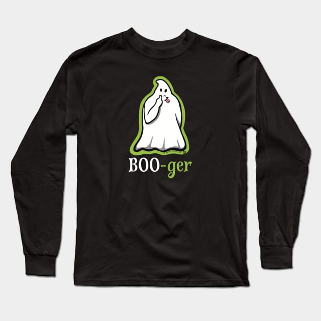 BOO-ger Long Sleeve T-Shirt by Art from the Blue Room